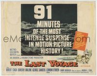 2v557 LAST VOYAGE title card '60 91 minutes of the most intense suspense in motion picture history!