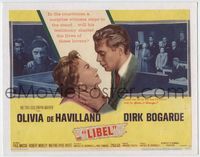 2v560 LIBEL title card '59 Olivia de Havilland & Dirk Bogarde in mistaken identity court trial!