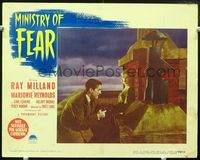 2v177 MINISTRY OF FEAR LC #3 '44 Ray Milland with gun & pretty Marjorie Reynolds hide on roof!