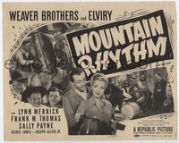 2v589 MOUNTAIN RHYTHM movie title lobby card R51 Weaver Brothers & Elviry, images of bands playing!
