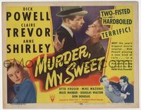 2v591 MURDER, MY SWEET TC '44 Dick Powell & Claire Trevor in Raymond Chandler classic film noir!