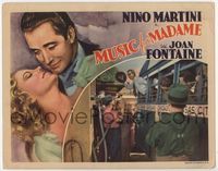 2v184 MUSIC FOR MADAME LC '37 great border art of Joan Fontaine & Nino Martini, he's leaving on bus