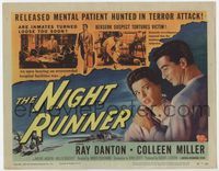 2v600 NIGHT RUNNER title card '57 released mental patient Ray Danton romances pretty Colleen Miller!