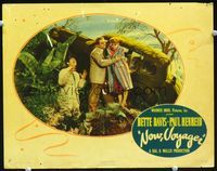 2v199 NOW VOYAGER lobby card '42 Paul Henreid helps Bette Davis out of crashed car in South America!