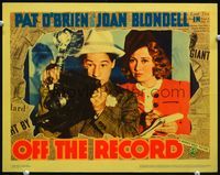 2v202 OFF THE RECORD LC '39 great close up of reporter Joan Blondell w/photographer Bobby Jordan!