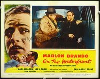 2v207 ON THE WATERFRONT LC '54 classic taxicab scene with Marlon Brando & Rod Steiger, Elia Kazan