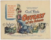 2v611 OUTCAST OF THE ISLANDS TC '52 full-length art of exotic sexy Kerima, directed by Carol Reed!