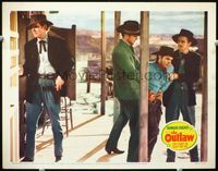 2v212 OUTLAW movie lobby card '41 directed by Howard Hughes, Walter Huston has Jack Buetel Arrested!