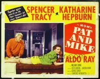 2v216 PAT & MIKE LC #2 '52 Spencer Tracy rubs down Katharine Hepburn, who doesn't have much meat!