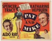 2v614 PAT & MIKE title card '52 not much meat on Katharine Hepburn but what there is, is choice!
