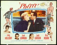 2v217 PHFFFT movie lobby card '54 close up of Jack Lemmon grabbed by Kim Novak on couch!