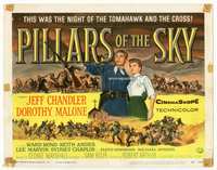 2v620 PILLARS OF THE SKY title card '56 soldier Jeff Chandler & pretty Dorothy Malone fight Indians!