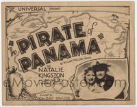 2v621 PIRATE OF PANAMA TC '29 title card for entire serial, cool map art design + stars' photos!