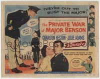 2v633 PRIVATE WAR OF MAJOR BENSON title card '55 art of Charlton Heston ordering around little kids!