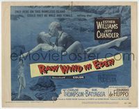 2v645 RAW WIND IN EDEN title card '58 sexy Esther Williams & Jeff Chandler kissing in the water!