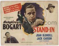 2v700 STAND-IN title lobby card R48 Leslie Howard, sexy Joan Blondell, smoking Humphrey Bogart!