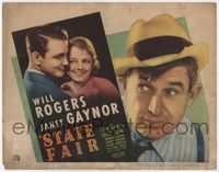 2v703 STATE FAIR title card R36 giant headshot of Will Rogers, close up of Janet Gaynor & Lew Ayres!