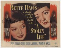 2v707 STOLEN LIFE title card '46 Bette Davis as twins with different fates, Glenn Ford, Dane Clark