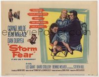 2v709 STORM FEAR title card '56 Cornel Wilde, Jean Wallace, Dan Duryea, hits like a thunderbolt!