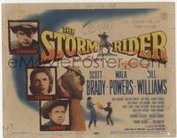 2v710 STORM RIDER movie title lobby card '57 Mala Powers, Scott Brady, Bill Williams