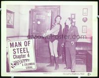 2v260 SUPERMAN Chap 4 LC '48 great special effects scene with Kirk Alyn in costume lifting safe!