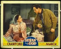 2v262 SUSAN & GOD LC '40 religious Joan Crawford glares at husband Fredric March, who is drinking!