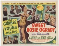 2v721 SWEET ROSIE O'GRADY title card '43 sexy full-length Betty Grable, Robert Young, Adolphe Menjou