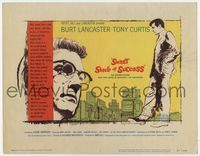 2v722 SWEET SMELL OF SUCCESS title card '57 art of Burt Lancaster & Tony Curtis by Broadway clubs!