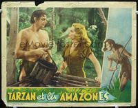 2v266 TARZAN & THE AMAZONS LC '45 great close up of Johnny Weissmuller & Brenda Joyce as Jane!