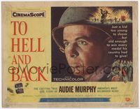 2v743 TO HELL & BACK title card '55 Audie Murphy's life story as a kid soldier in World War II!