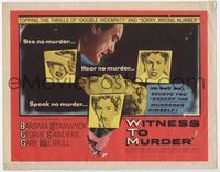 2v785 WITNESS TO MURDER TC '54 no one believes what Barbara Stanwyck saw except for the murderer!
