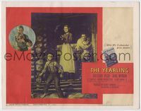 2v791 YEARLING movie title lobby card '46 Gregory Peck, Jane Wyman, Claude Jarman Jr., classic!
