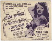 2v796 YOU WERE NEVER LOVELIER TC R49 great c/u of sexy Rita Hayworth + dancing w/Fred Astaire!