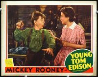 2v297 YOUNG TOM EDISON LC '40 great close up of young inventor Mickey Rooney with mom Fay Bainter!