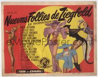 2v800 ZIEGFELD FOLLIES Spanish/U.S. TC '45 great George Petty art of 5 sexy showgirls including cat girl!