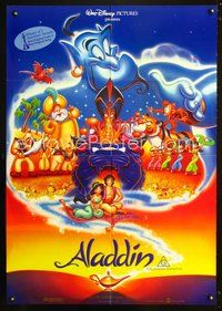2w234 ALADDIN cast style Aust one-sheet poster '93 classic Walt Disney Arabian fantasy cartoon!