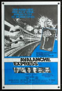 2w245 AVALANCHE EXPRESS Aust one-sheet poster '79 Lee Marvin, Robert Shaw, L. Salle action artwork!
