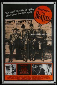 2w255 BIRTH OF THE BEATLES Aust 1sheet '79 re-creation of the origin of John, Paul, George & Ringo!