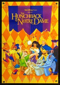 2w336 HUNCHBACK OF NOTRE DAME Aust movie one-sheet poster '96 Walt Disney cartoon, great parade art!