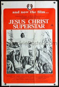 2w349 JESUS CHRIST SUPERSTAR Aust movie one-sheet poster '73 Andrew Lloyd Webber religious musical!