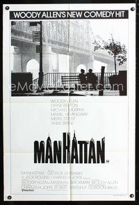 2w385 MANHATTAN Aust one-sheet poster '79 Woody Allen & Mariel Hemingway in New York City by bridge!