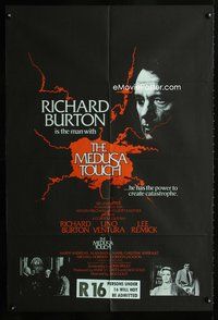 2w386 MEDUSA TOUCH Australian movie one-sheet poster '78 Richard Burton is the man with telekinesis!