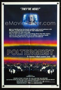 2w417 POLTERGEIST Aust movie one-sheet poster '82 Tobe Hooper & Steven Spielberg, They're here!