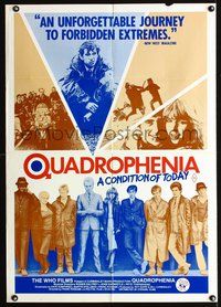 2w425 QUADROPHENIA Aust one-sheet poster '79 great image of The Who & Sting, English rock & roll!