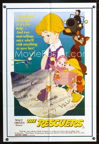 2w432 RESCUERS Aust 1sh R80s Disney mouse mystery adventure cartoon from depths of Devil's Bayou!