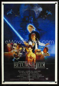 2w433 RETURN OF THE JEDI Aust 1sheet '83 George Lucas classic, Mark Hamill, Harrison Ford, Sano art!
