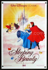 2w450 SLEEPING BEAUTY Aust 1sh R87 Walt Disney cartoon fairy tale fantasy classic!