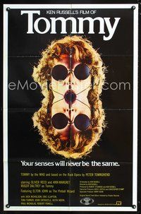 2w485 TOMMY Aust movie one-sheet poster '75 The Who, Roger Daltrey, rock & roll, cool mirror image!