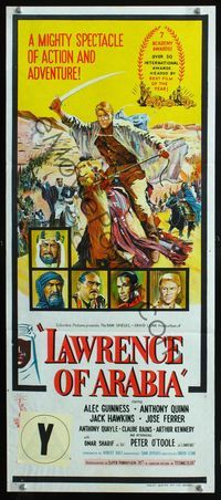 2w681 LAWRENCE OF ARABIA Australian daybill movie poster '63 David Lean classic!