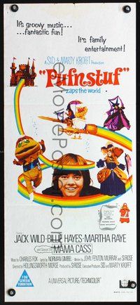 2w811 PUFNSTUF Australian daybill movie poster '70 Sid & Marty Krofft children's musical!